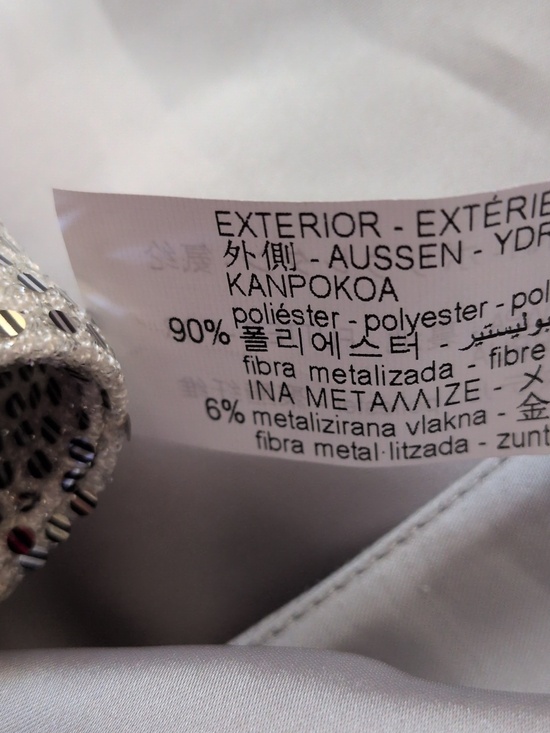 Zara Silver Sequin Cape Blazer S - Picture 13 of 16